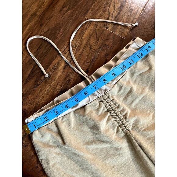 VINTAGE Y2K Wet Seal Scrunch String Lounge Pants Flare Low Rise Satin Small S - Picture 6 of 8